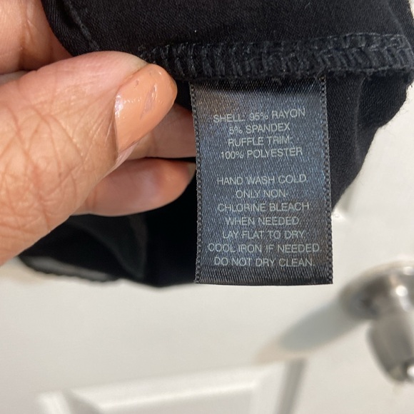 White House Black Market - Above The Knee Ruffle Dress in Black / Size Small - Picture 8 of 9